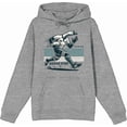 thumbnail image 1 of Rugby Goose Step Adult Heather Gray Long Sleeve Hoodie-XL, 1 of 6