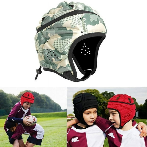 Rugby Helmet Headgear Headgear for Soccer Cap Head Protector Soft Protective Helmet for Kids Youth Baby Football Visor