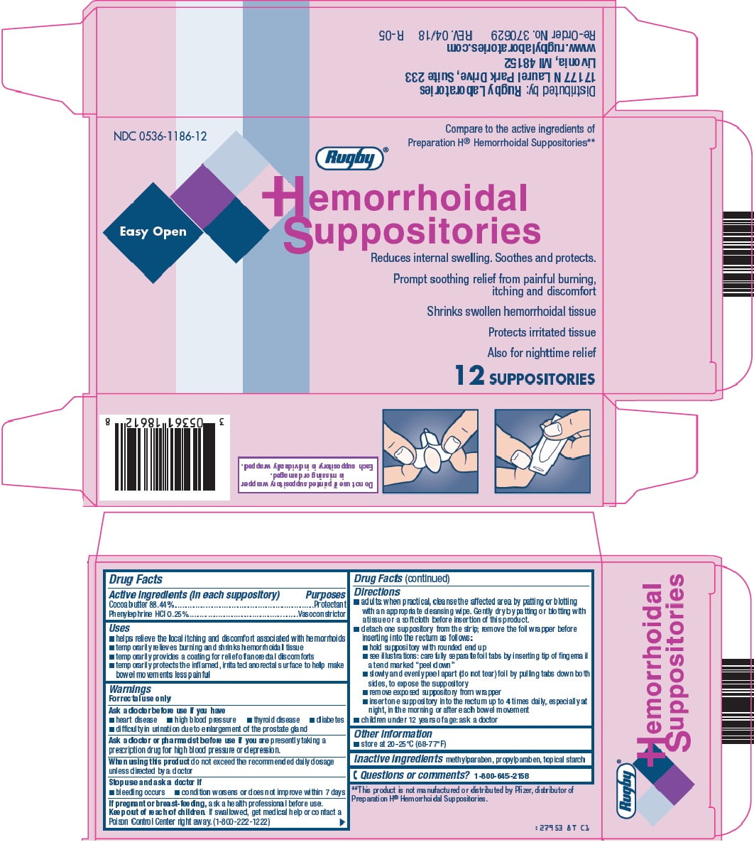 Rugby Hemorrhoidal Suppositories, Medicated Treatment for Anal Rectal