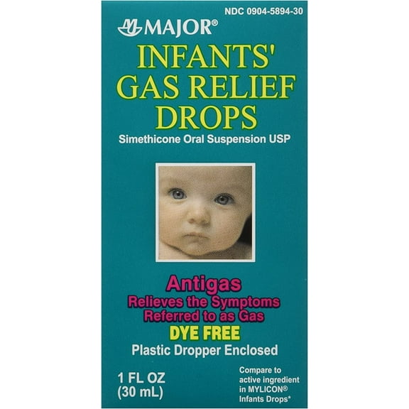 Rugby Infants Gas Relief Simethicone (Mylicon) Drops 1 oz. (Pack of 2)
