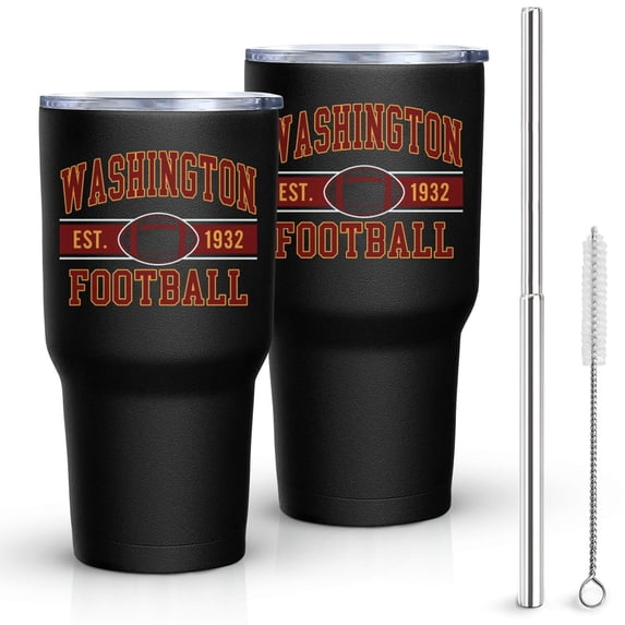 Rugby Is Cheaper Than Treatment - Rugby Player Tumbler with Splash Guard and Straw (30 Oz, Black)