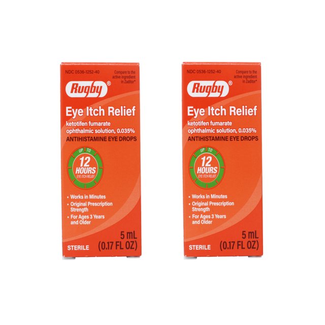 Rugby Ketotifen Fumarate Ophthalmic Solution, Eye Drops Itch Relief, 0