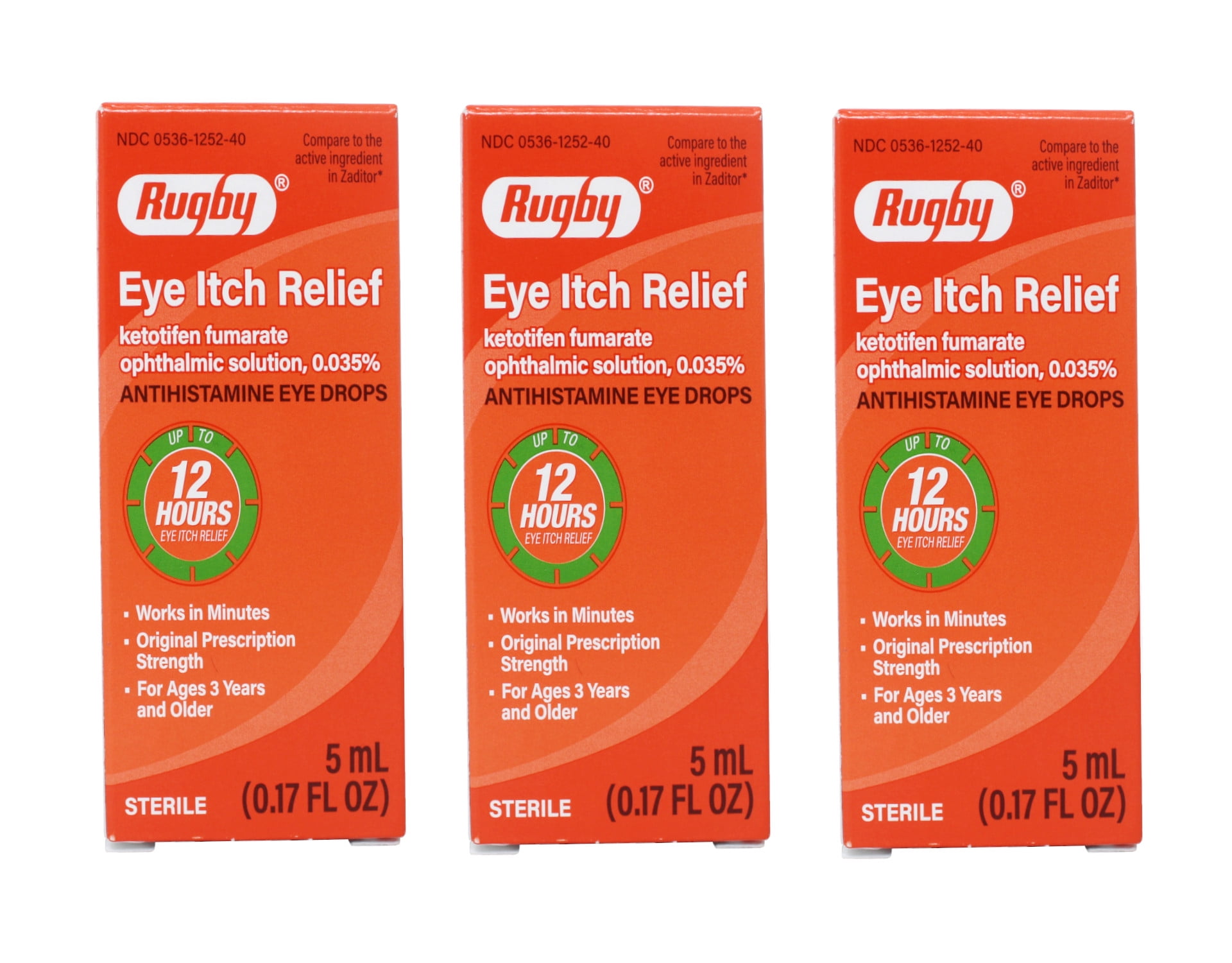 Rugby Ketotifen Fumarate Ophthalmic Solution, Eye Drops Itch Relief, 0