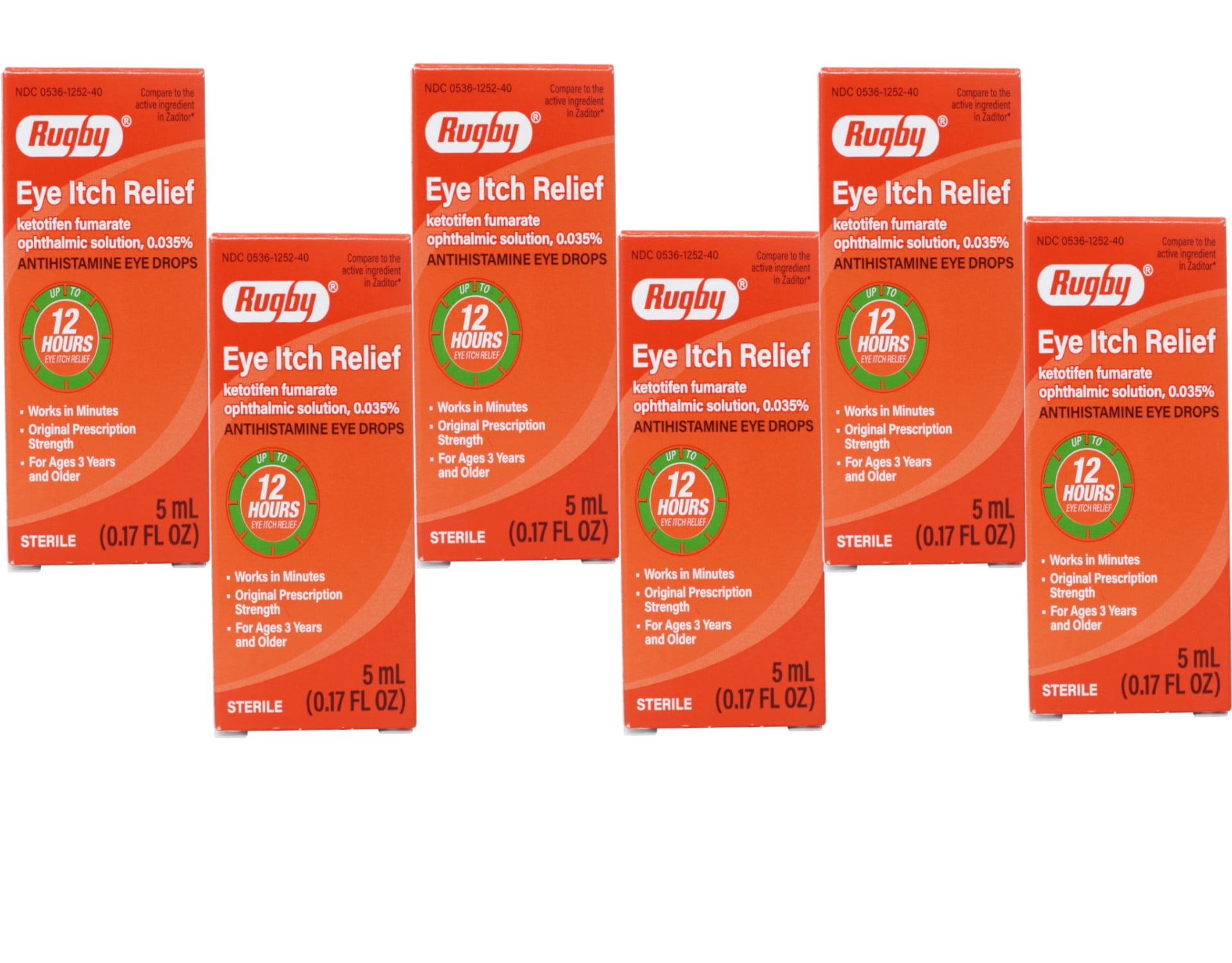 Rugby Ketotifen Fumarate Ophthalmic Solution, Eye Drops Itch Relief, 0