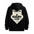 thumbnail image 1 of Rugby King USA sweatshirt for men sweater hoodie black Stylish Autumn/Winter Outerwear Regular Fit, Hooded Design, Comfortable Pullover christian Casual Unisex hoodie, 1 of 7
