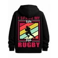 thumbnail image 1 of Rugby Life Hoodie funny hoodies men's regular fit black New Spring and Autumn Season Printed Hoodie in Style Cool Hoodies,Funny Hoodies,Sweatshirt christian Fashion Unisex hoodie, 1 of 7
