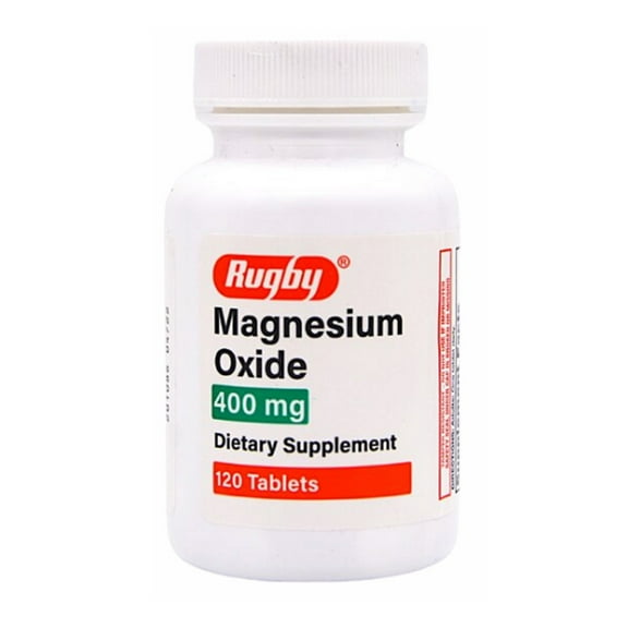 Rugby Magnesium Oxide 400 Mg Supplement Tablets, 120 Ea, 2 Pack
