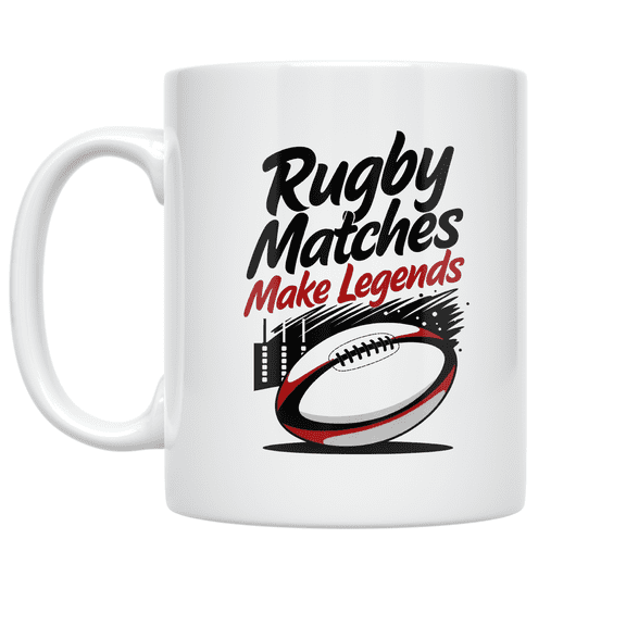 Rugby Matches Make Legends - Rugby Fan - 11 oz Ceramic Coffee Mug