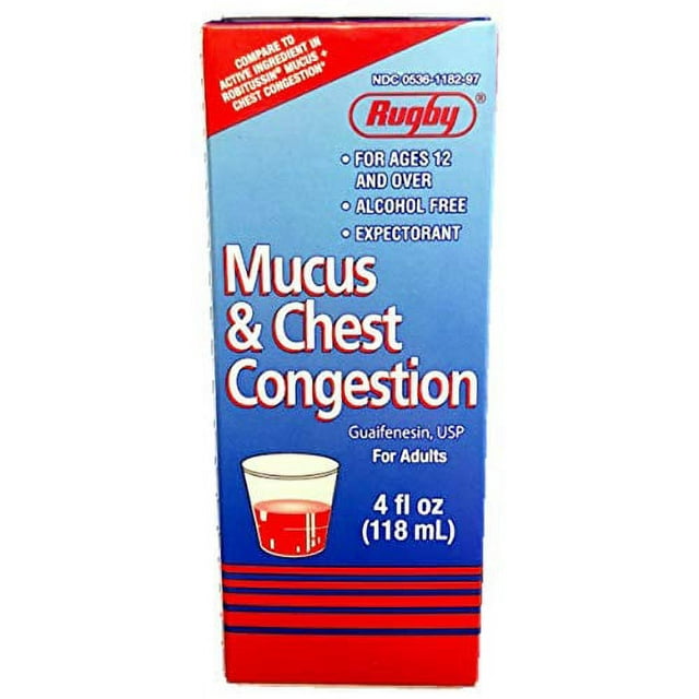 Rugby Mucus & Chest Congestion Syrup, 4 fl oz