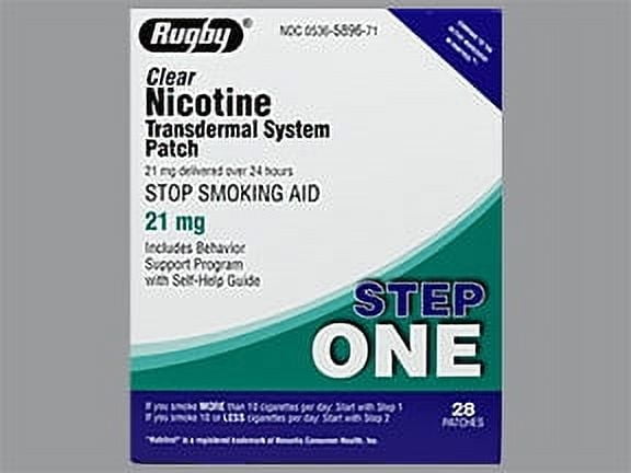 Rugby Nicotine Transdermal Patch, 21 mg, 28 Count