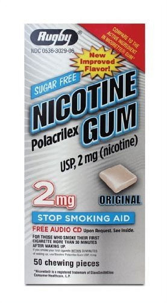 WATSON RUGBY LAB Rugby Original Nicotine Gum, 2 mg, 50 Count