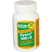 Rugby Oysco 500 + Vitamin D Tablets, 60 Ct 2 Pack Bundle