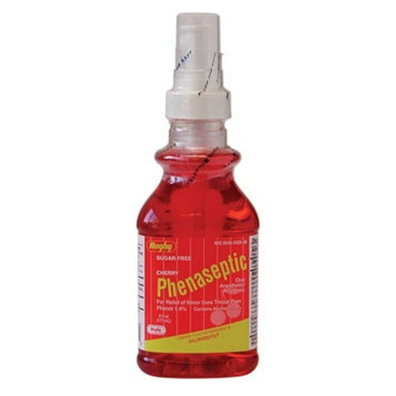 Rugby Phenaseptic Phenol-1% Throat Spray, Red, 6 Oz.
