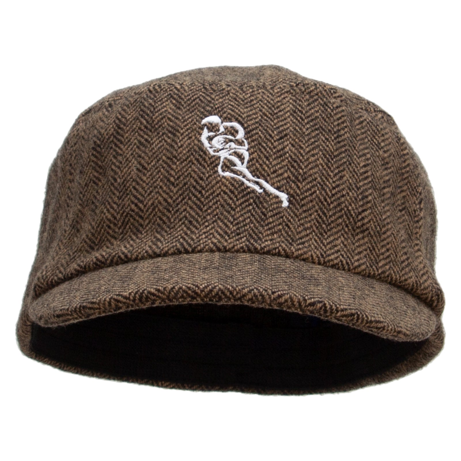 Mit Rudgy Cap Rugby Player Running Wool Fashion Fitted Engineer Cap - Brown OSFM ...
