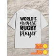 thumbnail image 1 of Greenink Rugby Player Tee men 180G Cotton white Casual Unisex Shirt Crewneck tshirts Trendy Unisex Shirt Cotton tshirts Basic Unisex Shirt Short Sleeve tshirts, 1 of 7