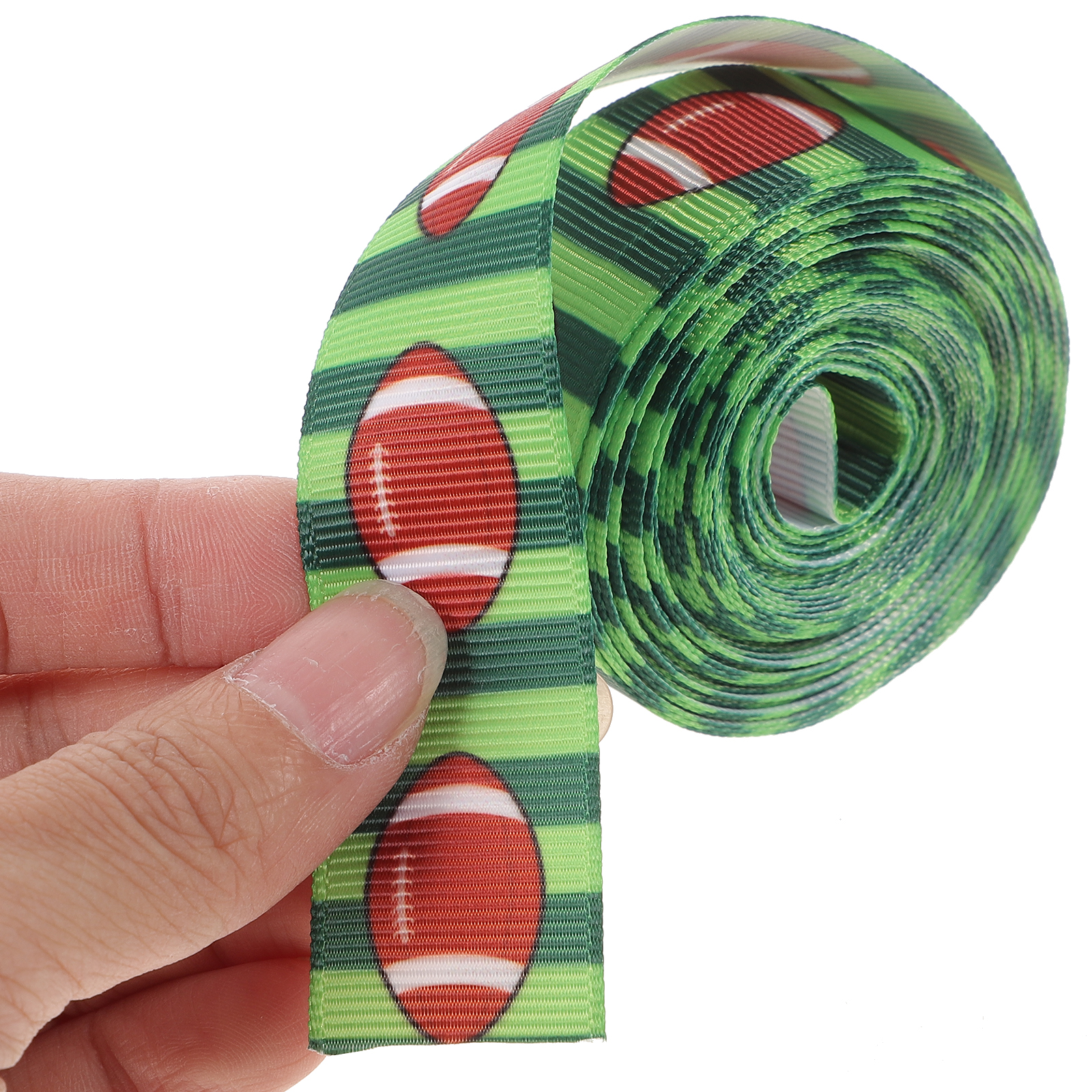 Rugby Ribbed Belt Ribbon for Crafts, Sports Party Decorations, Wrapping ...