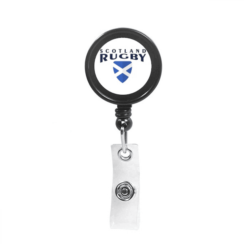 Rugby Scotland Run Art Deco  Fashion Retractable Keychain Badge Holder ID Badge