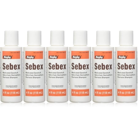 Sebex Medicated Dandruff Shampoo Generic for Sebulex - 4 oz, (Pack of 6)