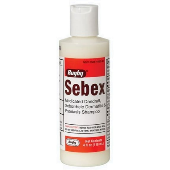 Rugby Sebex Liquid Medicated Dandruff Shampoo 4 oz (Pack of 3)