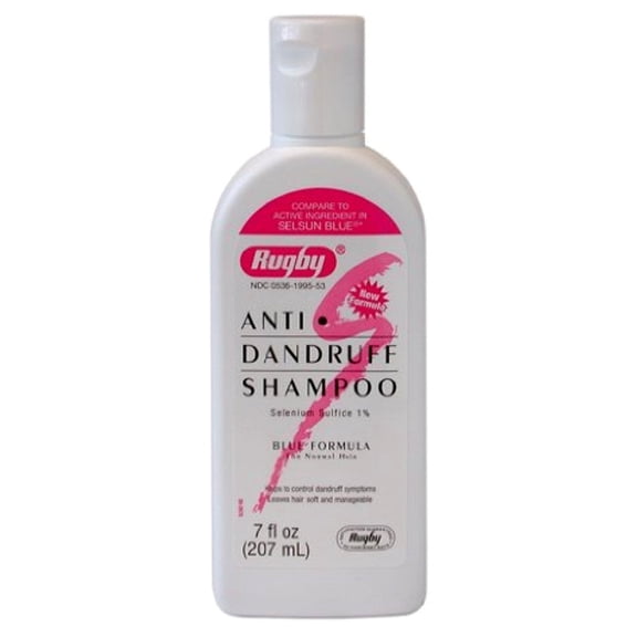 Rugby Selenium Sulfide Anti-Dandruff Shampoo 7 oz Pack of 2