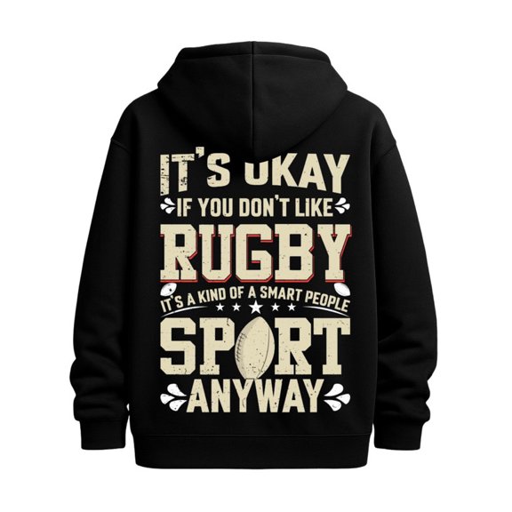 Rugby Smart People sweatshirt funny humor for men regular fit black For Winter Casual Daily Wear streetwear y2k Classic Unisex Shirt Printed tshirts