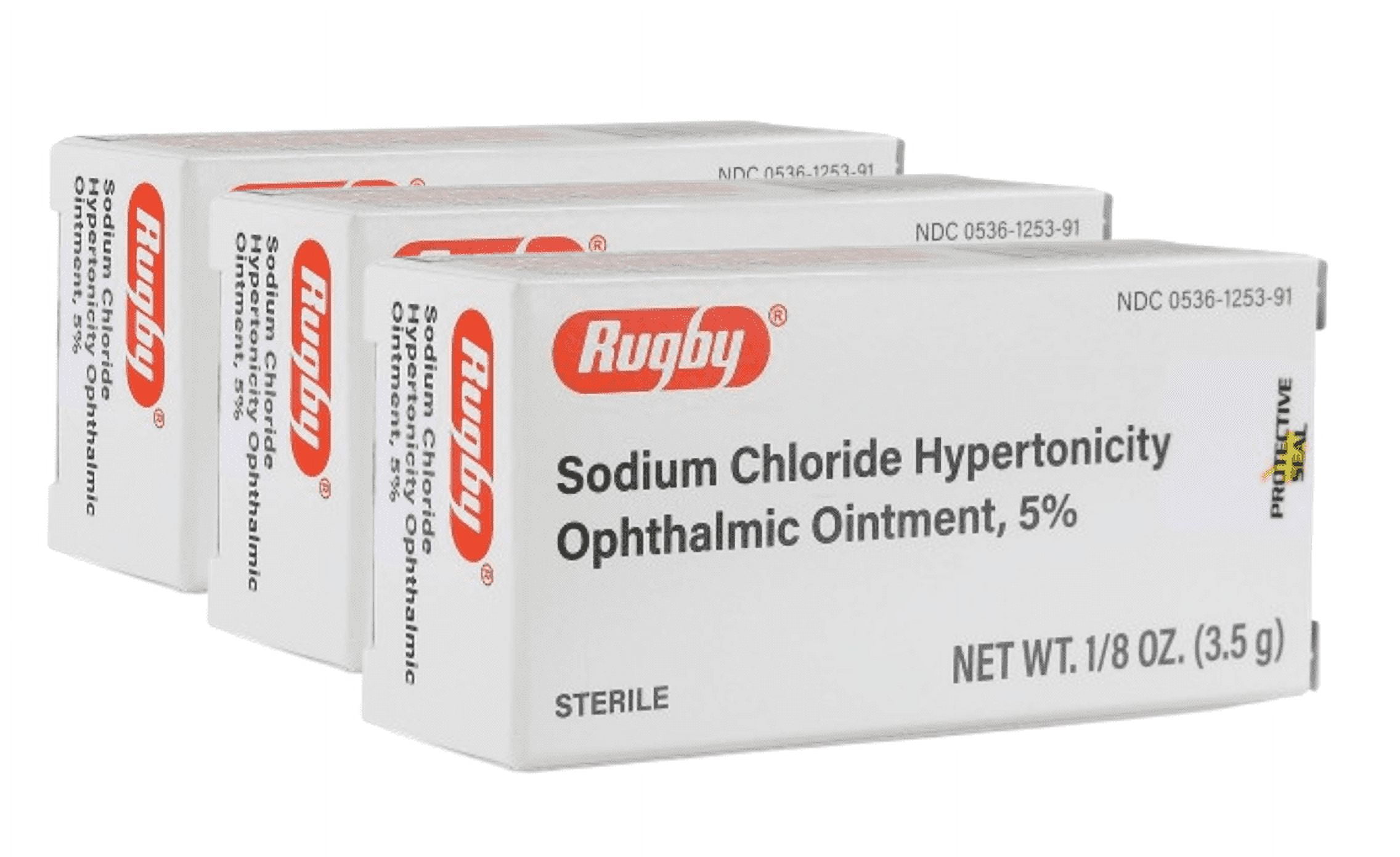 Rugby Sodium Chloride 5% Ophthalmic Eye Gel, 3.5g, 3-Pack