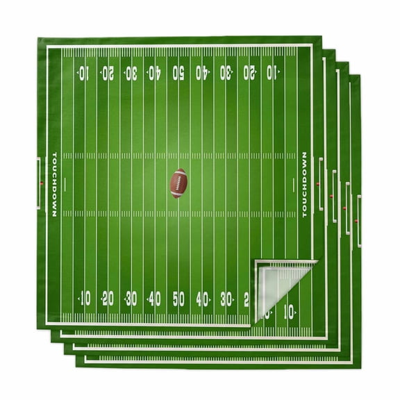 Rugby Sport Cloth Napkins, American Football Field Stadium Washable and Reusable Dinner Napkins Set of 4, Table Napkin for Kitchen Party Birthday Wedding Hotel Housewarming 20"x20"