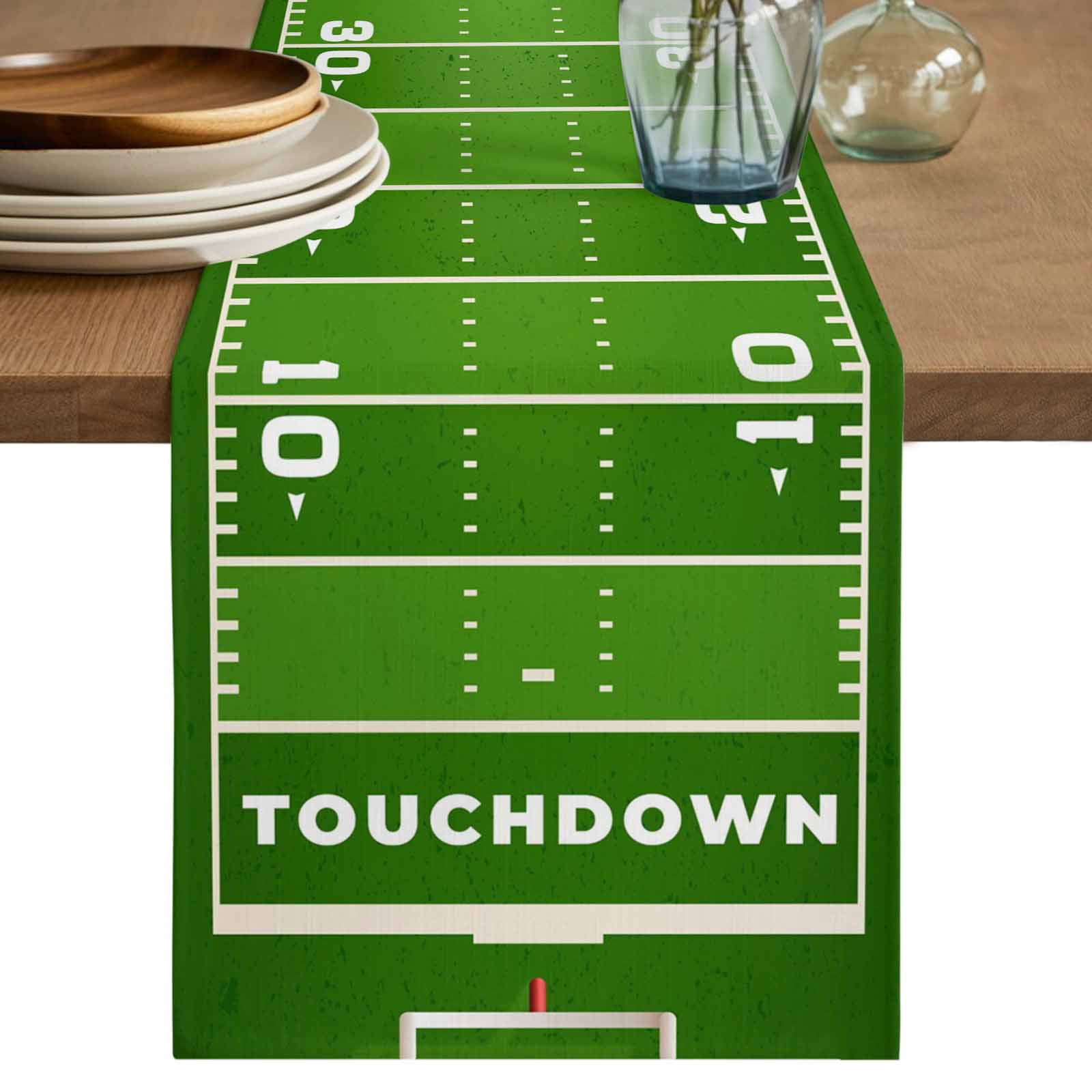 Rugby Sport Table Runner 72 Inches, American Football Field Stadium Bed ...