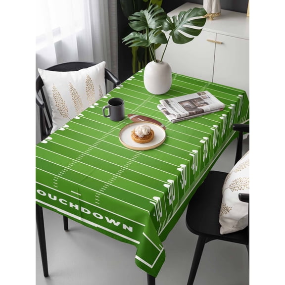 Rugby Sport Tablecloth Rectangle Table Cloth 60x120, Waterproof Outdoor Table Cloth Covers Decorative Table Protector, American Football Field Stadium Washable Table Cover for Kitchen Dinning Party