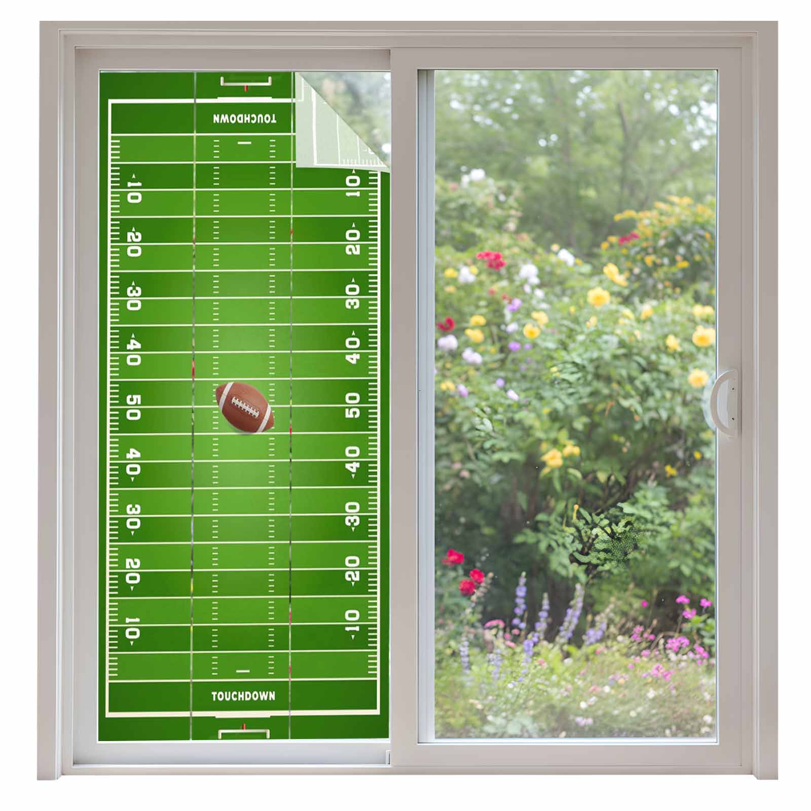Rugby Sport Window Privacy Film, American Football Field Stadium Static ...