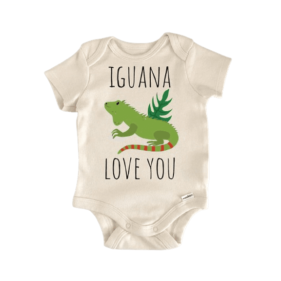 Iguana Lizard Reptile Newborn Baby Bodysuit