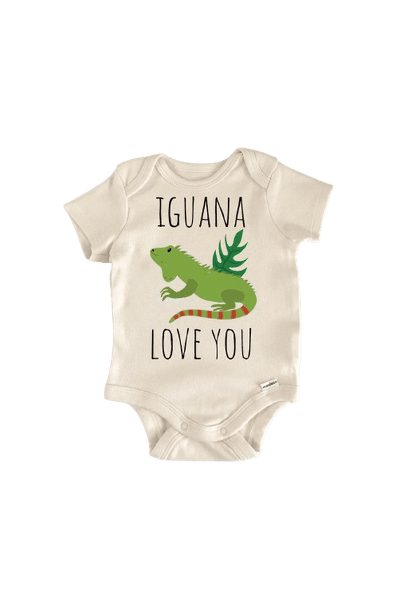 Iguana Lizard Reptile Newborn Baby Bodysuit