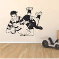 thumbnail image 1 of Rugby Sports Player Silhouette Sports Cannonball Rugby Game Sport Sports Wall Sticker Vinyl Decal Home Decor For Home Room Home Living Room Bedroom Decoration Sticker Decal Size (20x20 inch), 1 of 3