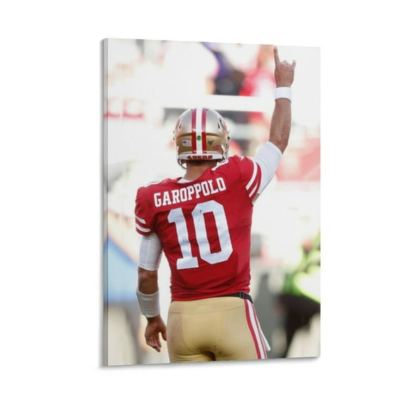 Rugby Star Jimmy Garoppolo Poster Canvas Poster Wall Art Picture Prints Hanging Photo Gift Decor Home Posters Artworks 12x18inch(30x45cm)