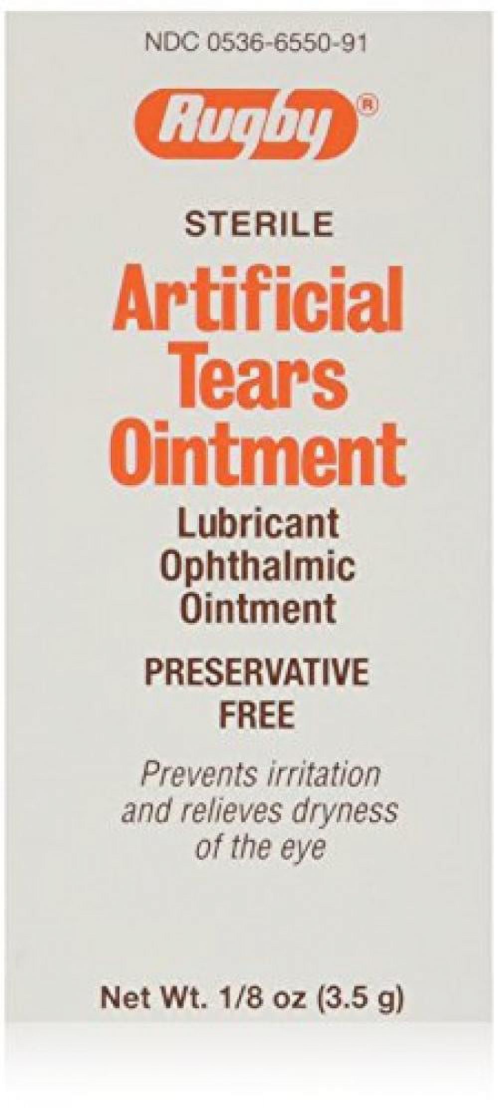 Rugby Sterile Artificial Tears Ointment 3.5gm 12pk