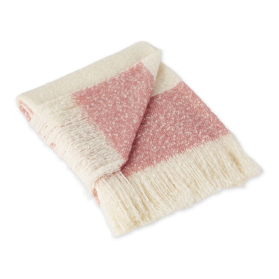 Rugby Stripe Acrylic Throw Red