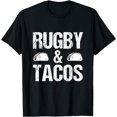 thumbnail image 1 of Rugby & Tacos Funny Vintage Gift For Rugby Fan, Tacos Lovers T-Shirt, 1 of 3