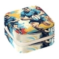 thumbnail image 1 of Rugby Travel Portable Square Jewelry Display and Decorative Box with Bracelet Holder - Ideal for Rings, Earrings, Necklaces, Bracelets, and More - Suitable for Girls and Women, 1 of 6