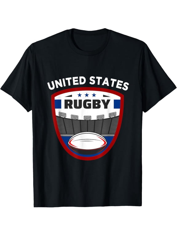 Rugby USA Support the Team Shirt Football USA Flag T-Shirt men and women can wear, black, white, gifts