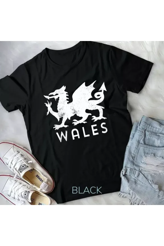 Rugby Welsh Tshirt Red Dragon Flag Of Wales Unisex T-Shirt Unisex S-5XL Hot Trending Shirt, Vintage Birthday Gift