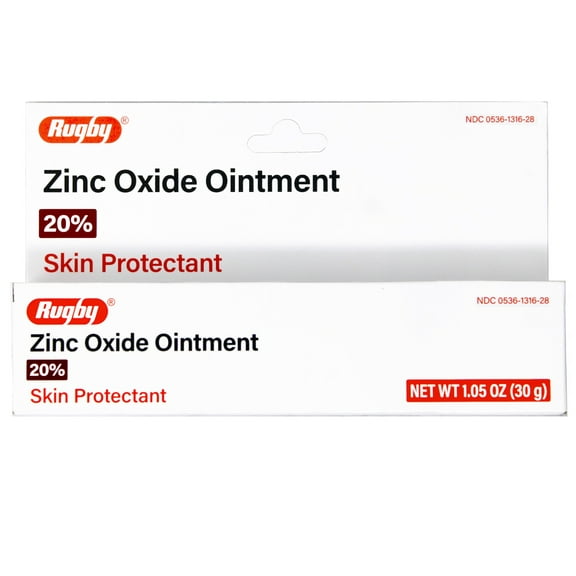 Rugby Zinc Oxide Ointment 20% Skin Protectant - 1.05 Oz