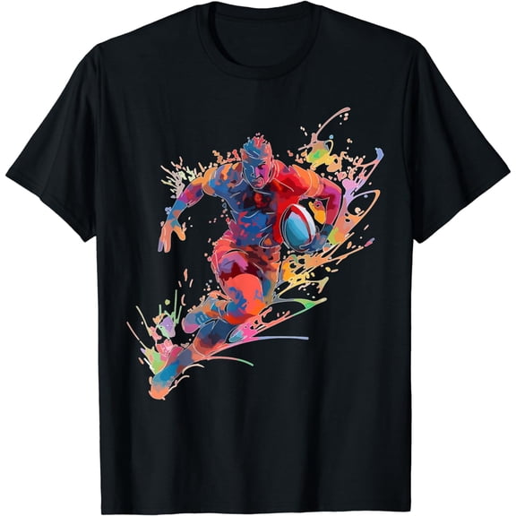 Rugby player splash of paint T-Shirt