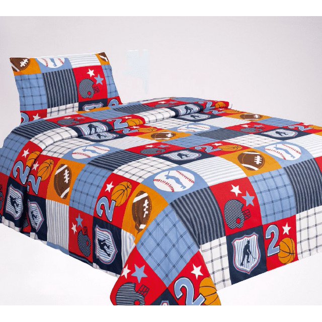 Rugby sport complete TWIN sheet set for kid's boys girls bedding bed set printed design multi