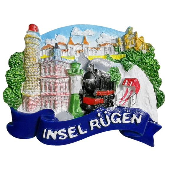 Rugen Island Germany 3D Fridge Magnet Souvenir Gift,Resin Handmade Refrigerator Magnet Home Decoration Collection
