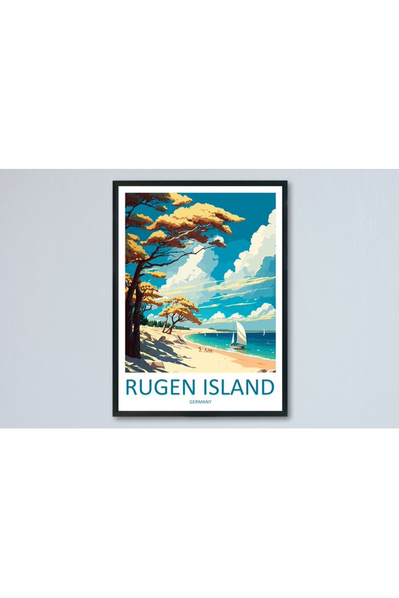 Rugen Island Germany Baltic Seaside Travel Scenic Decorative Interior Wall Art Poster