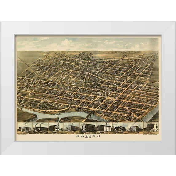 Ruger 14x11 White Modern Wood Framed Museum Art Print Titled - Dayton Ohio - Ruger 1870