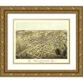 thumbnail image 1 of Ruger 14x12 Gold Ornate Wood Framed with Double Matting Museum Art Print Titled - Belleville Illinois - Ruger 1867, 1 of 4