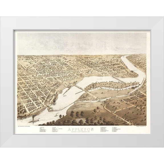 Ruger 14x12 White Modern Wood Framed Museum Art Print Titled - Appleton Wisconsin - Ruger 1867