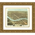 thumbnail image 1 of Ruger 18x15 Gold Ornate Wood Framed with Double Matting Museum Art Print Titled - Kankakee Illinois - Ruger 1869, 1 of 4