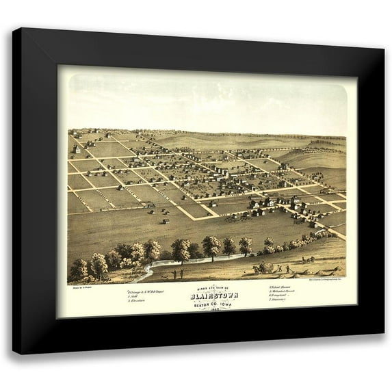 Ruger 24x19 Black Modern Framed Museum Art Print Titled - Blairstown Iowa - Ruger 1903
